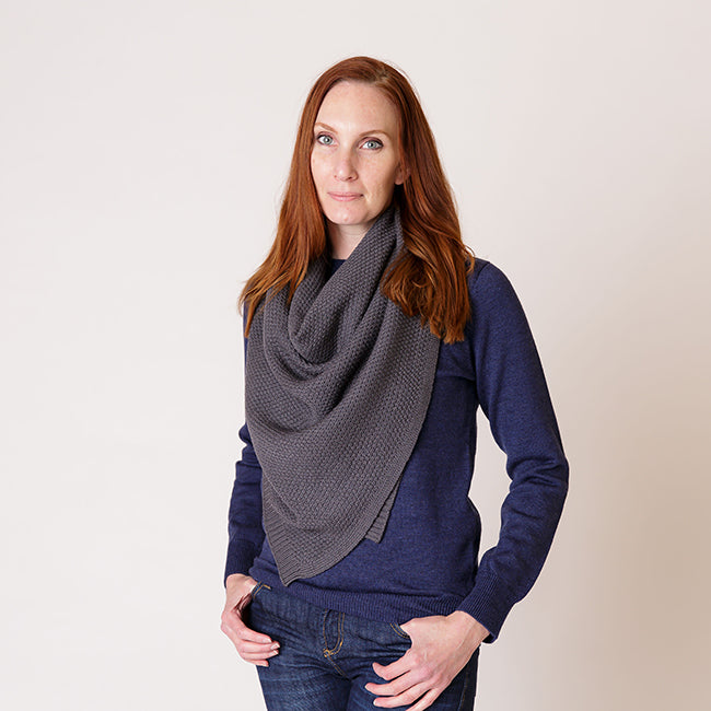 Seed Stitch Merino Blanket