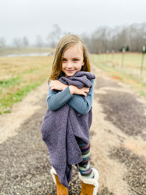 Seed Stitch Merino Blanket