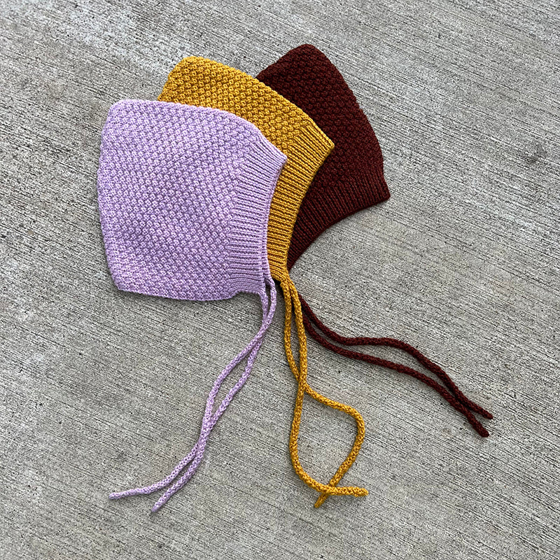 Seed Stitch Bonnets