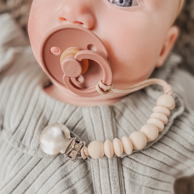 Nate || Petite Pacifier Clip - Pretty Please Teethers